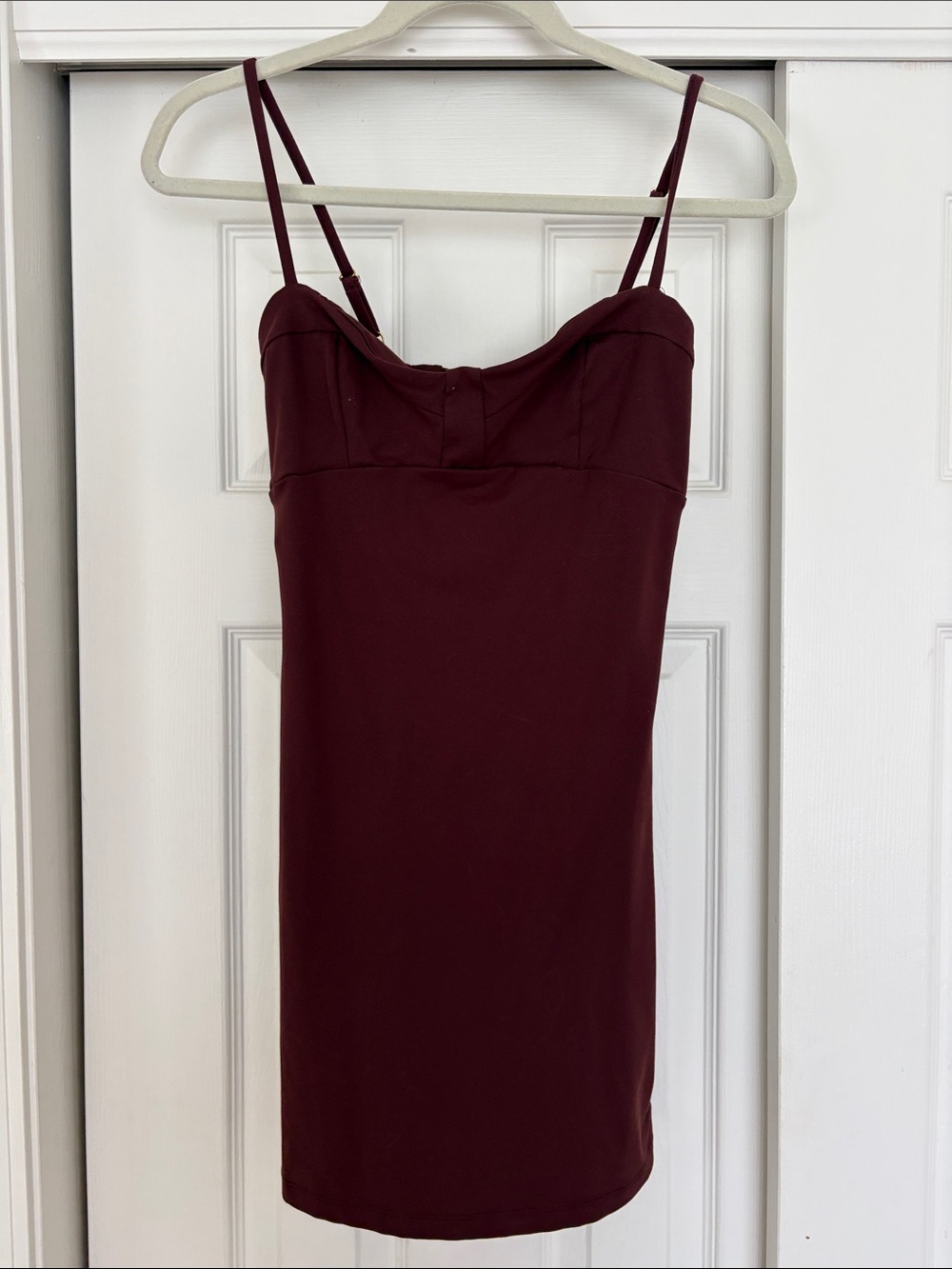 Free People Spaghetti Strap Bodycon Dress- Dark Brown